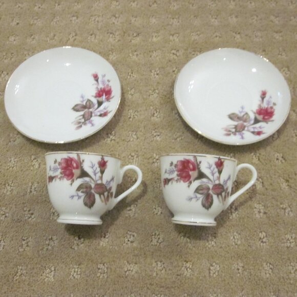 Mini Vintage Teacups & Saucers - Picture 1 of 4